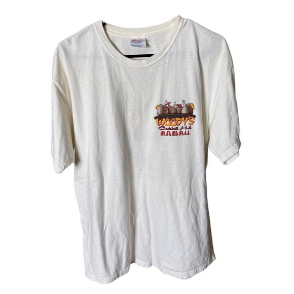 VTG Hawaii Woody’s Cocktail Hut T Shirt Large - Picture 3 of 6